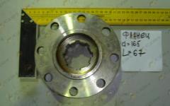 Фланец редуктора моста (низкий) l=67, d-165, 8 отверстий, крупный шлиц HOWO (199012320110)